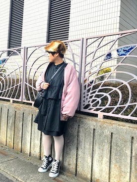 「Kastane（カスタネ）のアイテム（MA-1）」を使った、artless。。。mushさん（レディース・152cm）の冬コーディネート