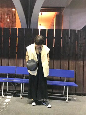 「Omekashi（オメカシ）のアイテム（オールインワン・サロペット）」を使った、artless。。。mushさん（レディース・152cm）の秋コーディネート