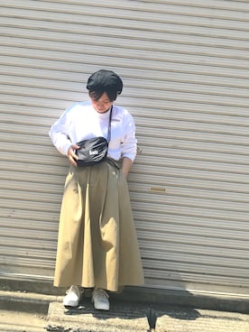 「ラコステ」｜「アイテム（ハンチング/ベレー帽）」を使った、artless。。。mushさん（レディース・152cm）の春コーディネート