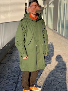 パークスさんの「Fishtail Parka」を使ったコーディネート