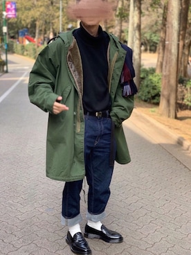 「モッズ」｜「アイテム（モッズコート）」を使った、パークスさん（メンズ・174cm）の春コーディネート