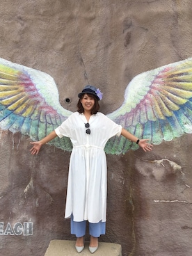 「アーバンリサーチ」｜「アイテム（シャツワンピース）」を使った、まゆさん（レディース・159cm）の秋コーディネート