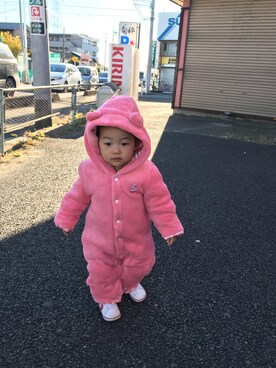 「西松屋（ニシマツヤ）のアイテム（その他アウター）」を使った、ichika☆i さん（キッズ・70cm）の秋コーディネート