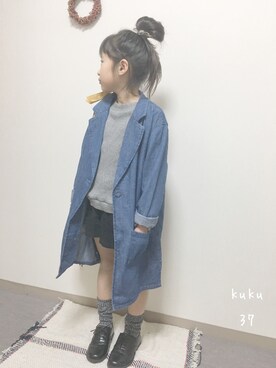 「Casselini（キャセリーニ）のアイテム」を使った、kukuさん（キッズ・120cm）の冬コーディネート