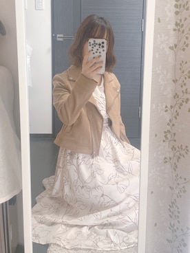 「tocco closet（トッコ　クローゼット）のアイテム（ライダースジャケット）」を使った、もるさん（レディース・149cm）の春コーディネート