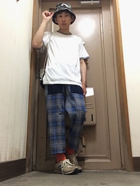 「NEW BALANCE（ニューバランス）のMRL996（スニーカー、グレー系）」を使った、naoyaさん（メンズ）の夏コーディネート