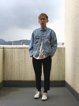 「Onitsuka Tiger（オニツカタイガー）のOnitsuka Tiger / SERRANO（スニーカー、ホワイト系）」を使った、naoyaさん（メンズ）の春コーディネート