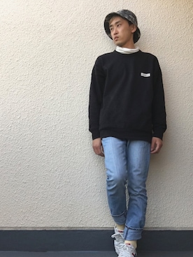 「Onitsuka Tiger（オニツカタイガー）のOnitsuka Tiger / SERRANO（スニーカー、ホワイト系）」を使った、naoyaさん（メンズ）の春コーディネート