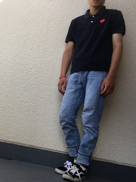 「VANS（バンズ）のVANS ヴァンズ VN000D3HY28 OLD SKOOL オールドスクール BLACK（スニーカー、ブラック系）」を使った、naoyaさん（メンズ）の夏コーディネート