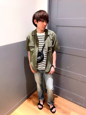 「BACK NUMBER（バックナンバー）のアイテム（シューズ）」を使った、g  o  m  aさん（メンズ・178cm）の春コーディネート