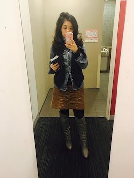 「MONO（モノ）のアイテム」を使った、YiChiGoさん（レディース・156cm）の冬コーディネート