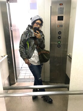 「AIGLE（エーグル）のアイテム（ジャケット/アウター）」を使った、YiChiGoさん（レディース・156cm）の春コーディネート