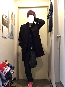 「INC International Concepts（アイ・エヌ・シー・インターナショナル・コンセプト）のアイテム」を使った、TOMONKEY さん（メンズ・175cm）の冬コーディネート
