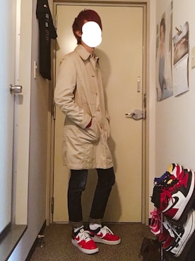 「Levi's（リーバイス）のアイテム（チェスターコート）」を使った、TOMONKEY さん（メンズ・175cm）の春コーディネート