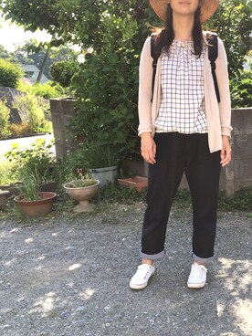 「COMME CA DU MODE（コムサデモード）のアイテム（カーディガン/ボレロ）」を使った、sa7koさん（レディース・158cm）の春コーディネート