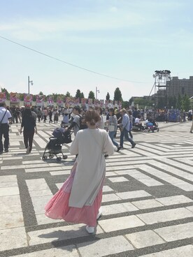 「SOFFITTO（ソフィット）のアイテム（スカート）」を使った、Taktakさん（レディース・161cm）の春コーディネート