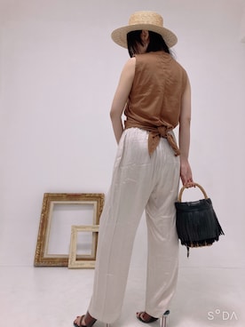 「UNITED ARROWS（ユナイテッドアローズ）のアイテム（タンクトップ）」を使った、くまたそさん（レディース・160cm）の夏コーディネート
