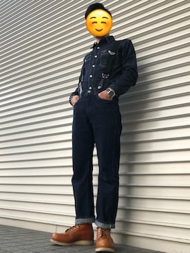 「HELLER'S CAFE（ヘラーズカフェ）のアイテム」を使った、megane412132さん（メンズ・170cm）の秋コーディネート