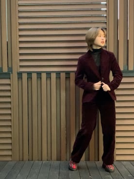 「INES DE LA FRESSANGE×UNIQLO」｜りみさん（レディース・154cm）の冬コーディネート