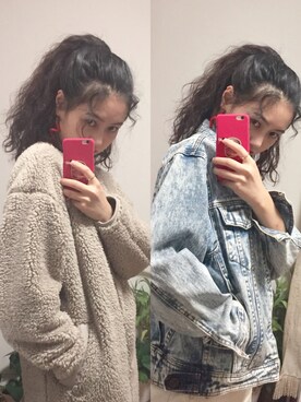 「UNIQLO（ユニクロ）のアイテム（ノーカラージャケット、ベージュ系）」を使った、🍊さん（レディース・155cm）の秋コーディネート