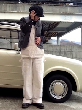 「RADIALL（ラディアル）のアイテム（帽子）」を使った、のの♪さん（レディース・162cm）の春コーディネート