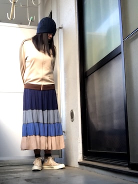 「BLACK LABEL CRESTBRIDGE（ブラックレーベル・クレストブリッジ）のアイテム（帽子）」を使った、のの♪さん（レディース・162cm）の秋コーディネート