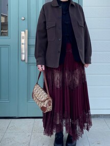 Ameri（アメリ）の「UNDRESSED LACE SANDWICH SKIRT（スカート）」 - WEAR