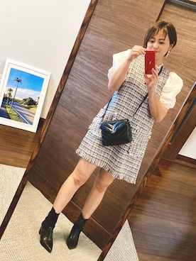 「Saint Laurent」｜「アイテム（ワンピース/ドレス）」を使った、Atsukoさん（レディース・154cm）の春コーディネート