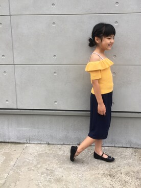 「アイテム（キャミソール）」を使った、Rara Oriharaさん（キッズ・120cm）の夏コーディネート