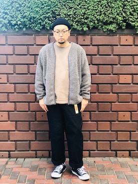 「CONVERSE（コンバース）のconverse コンバース ALL STAR 100 COLORS OX オールスター 100 カラーズ オックス 32861791 BLACK（スニーカー）」を使った、mojyaさん（メンズ・172cm）の秋コーディネート