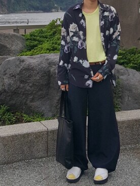 「LAD MUSICIAN（ラッドミュージシャン）のアイテム（サンダル）」を使った、uuy相互フォローさん（メンズ・170cm）の春コーディネート