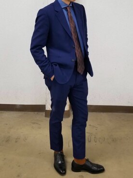 「LAD MUSICIAN（ラッドミュージシャン）のアイテム（セットアップ）」を使った、uuy相互フォローさん（メンズ・170cm）の春コーディネート