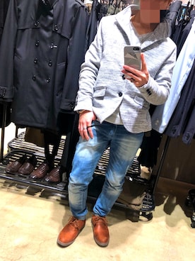 「semantic design（セマンティックデザイン）のアイテム（ブーツ）」を使った、KAITOさん（メンズ・156cm）の冬コーディネート