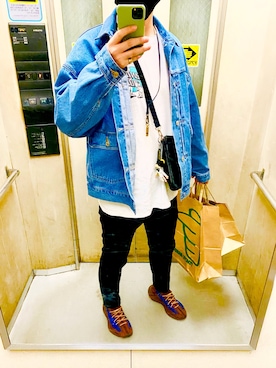 「STUDIOUS（ステュディオス）のアイテム（バッグ）」を使った、たかろっとさん（メンズ・178cm）の春コーディネート