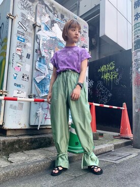 「ellesse（エレッセ）のアイテム（トップス）」を使った、Kaori Sekiguchiさん（レディース・156cm）の夏コーディネート