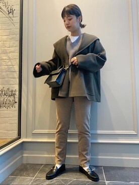 Kaori Sekiguchiさん（レディース・156cm）の冬コーディネート