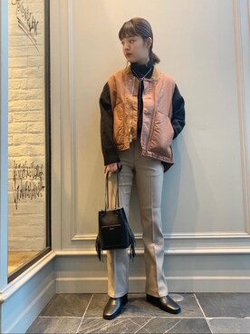 Kaori Sekiguchiさん（レディース・156cm）の冬コーディネート