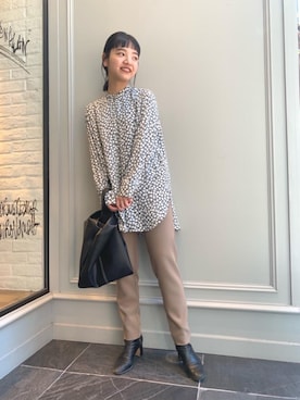 Kaori Sekiguchiさん(レディース・156cm)の冬コーディネート