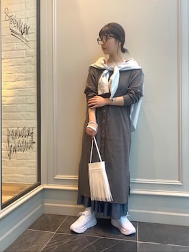 Kaori Sekiguchiさん（レディース・156cm）の冬コーディネート