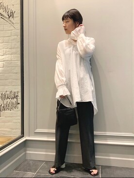 Kaori Sekiguchiさん（レディース・156cm）の冬コーディネート