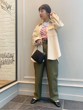 「RECOMMEND  ITEM STYLING」｜「アイテム（バレエシューズ）」を使った、Kaori Sekiguchiさん（レディース・156cm）の春コーディネート