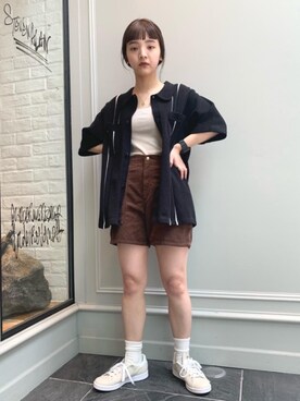 「PHILIPPE AUDIBERT（フィリップ オーディベール）の＜PHILIPPE AUDIBERT（フィリップオーディベール）＞メダルネックレス ∴（ネックレス）」を使った、Kaori Sekiguchiさん（レディース・156cm）の春コーディネート