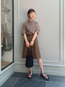 「ベーシック/トラッド」｜Kaori Sekiguchiさん（レディース・156cm）の夏コーディネート