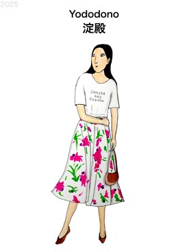 「茶々のアイテム（Tシャツ/カットソー、ホワイト系）」を使った、BUSONさんの秋コーディネート