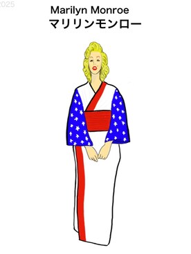 「ぶそんのアイテム（浴衣、その他）」を使った、BUSONさんの秋コーディネート