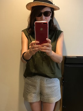 「ICB（アイシービー）のアイテム（トップス）」を使った、akiharuさん（レディース・161cm）の夏コーディネート