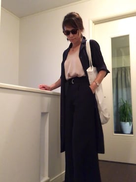 「beige，（ベイジ）のアイテム」を使った、akiharuさん（レディース・161cm）の秋コーディネート