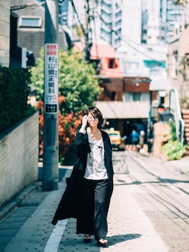 「Kagari Yusuke（カガリユウスケ）のアイテム」を使った、松本ちなみ(ex:凪彩)さん（レディース・166cm）の春コーディネート