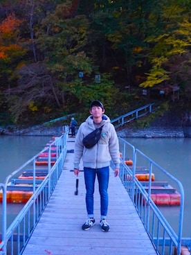 「HELLY HANSEN（ヘリーハンセン）のアイテム（その他アウター）」を使った、tsujimanさん（メンズ・172cm）の秋コーディネート
