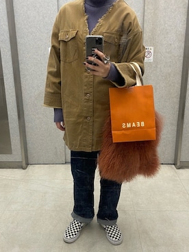 「Johnbull Private labo（ジョンブルプライベートラボ）のアイテム（ジャケット/アウター）」を使った、こじさん（レディース・156cm）の冬コーディネート